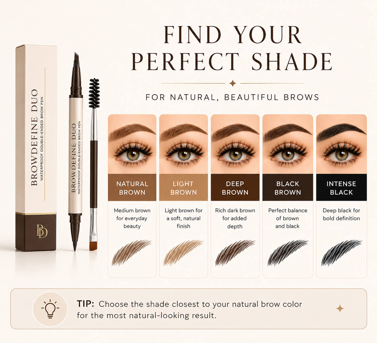 BrowDefine Duo – Waterproof Double-Ended Brow Pen